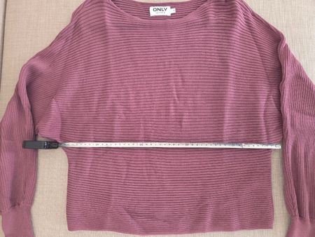 Moderner Burgunder Knit-Sweater, Grösse S