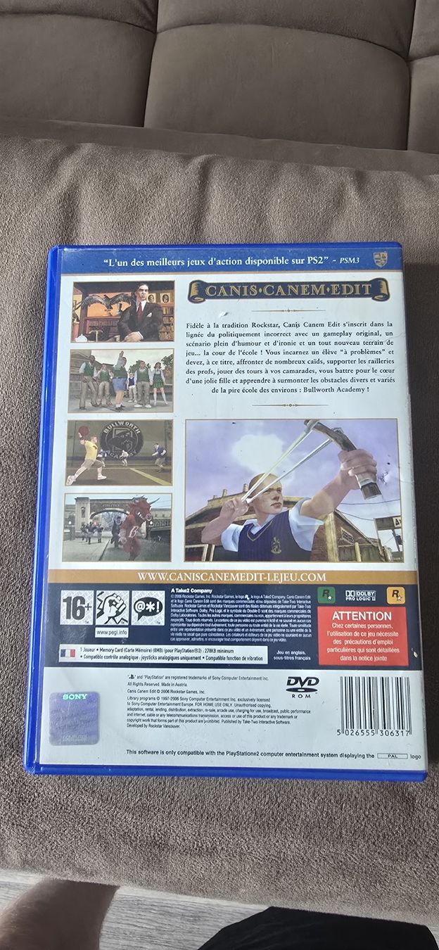 Sony Giochi: Canis Canem Edit (Bully) sur PS2 – Usato da Le Noirmont venduto da desoto55 1