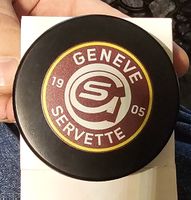 Eishockey Puck Geneve Servette Burger King Logo