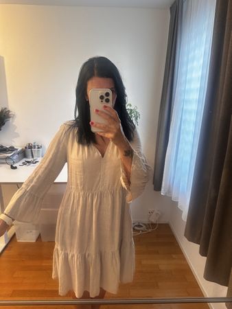 Sommerkleid Leinen beige 