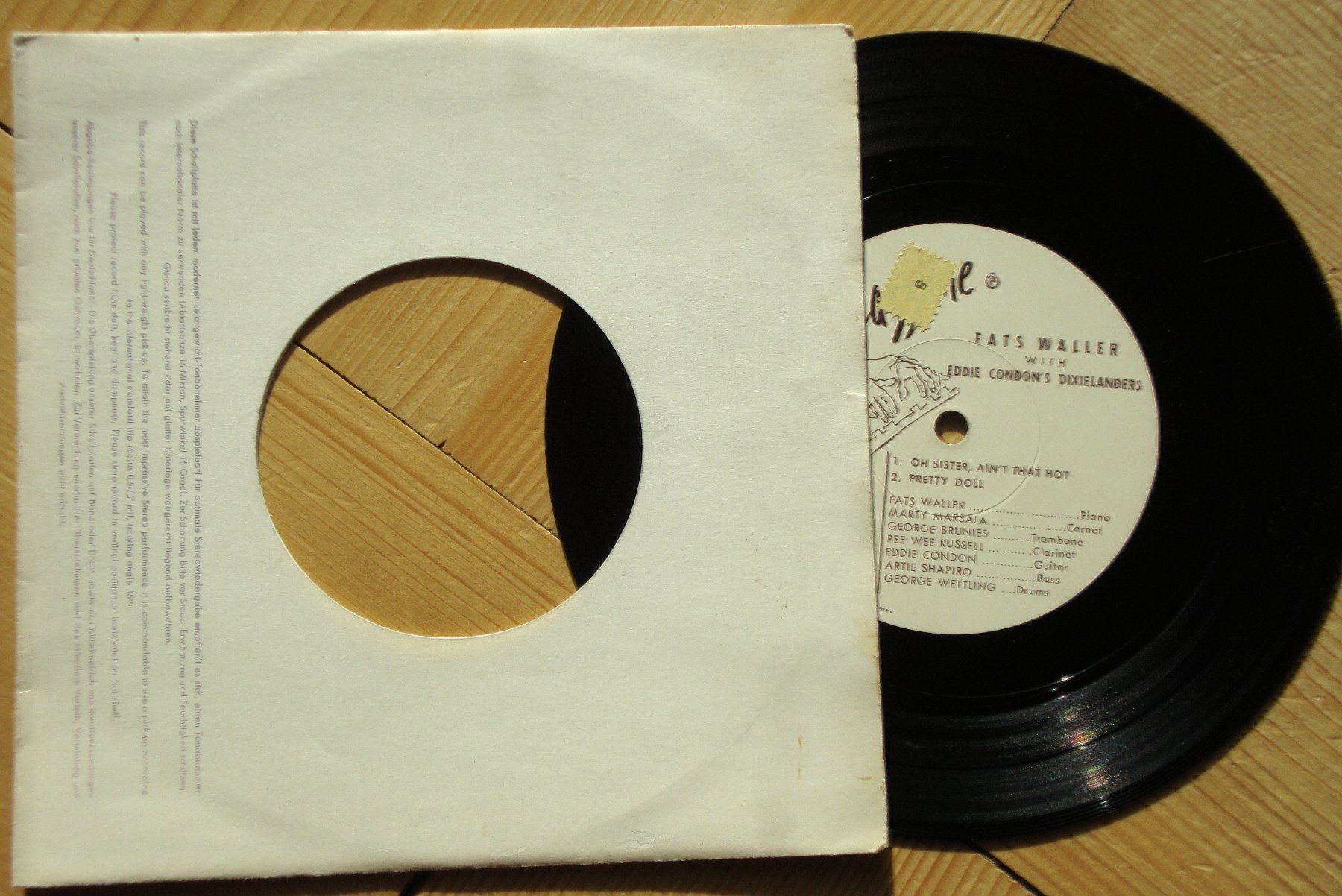 Dischi in vinile: FATS WALLER - DIXIELAND - EDDIE CONDON – Usato da Bern venduto da Uli_10_11