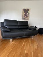 Ledersofa schwarz