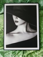 Wandbild schwarz weiss Motiv Frau gerahmt gebraucht