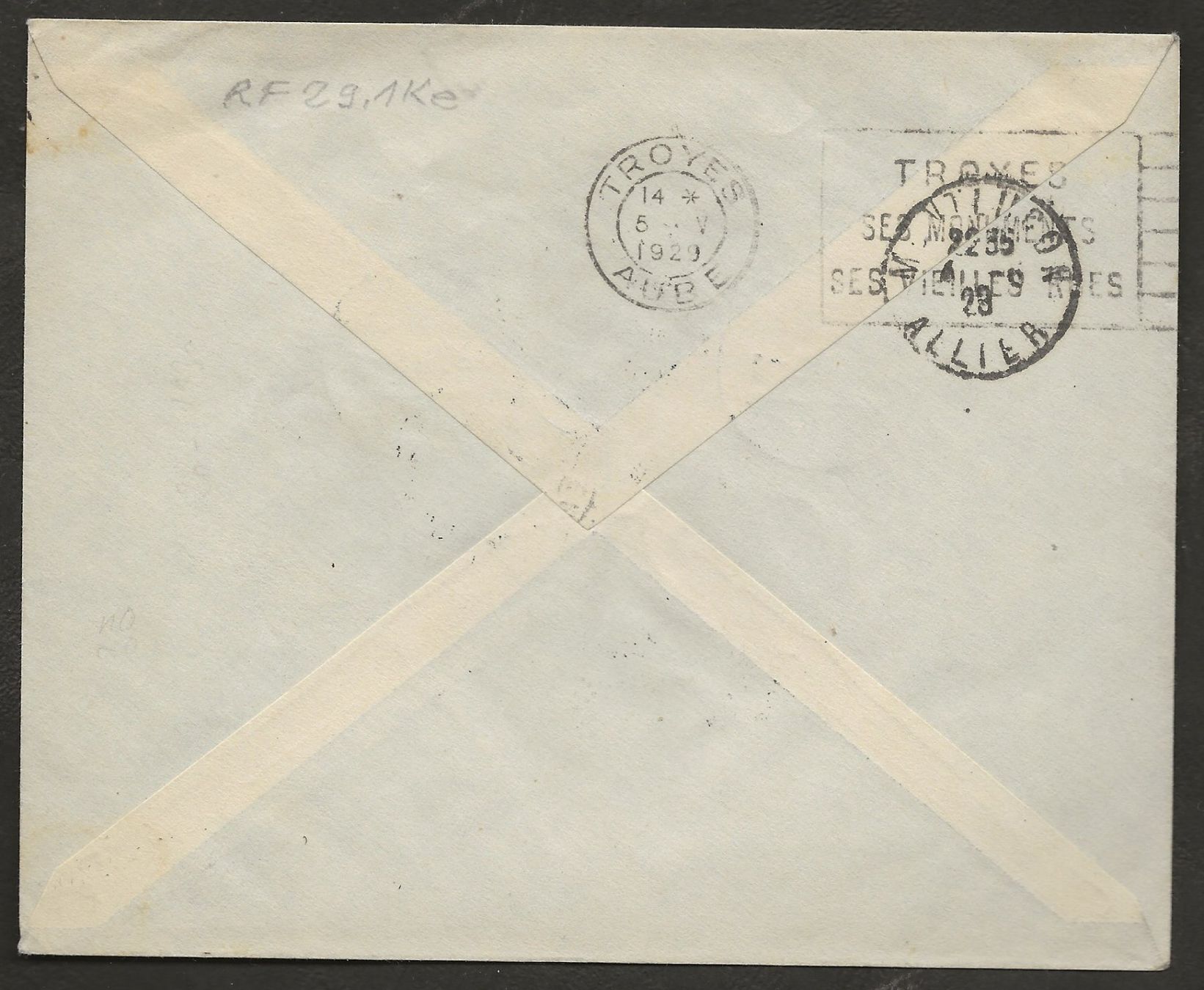 Tous les timbres: Flugpost Schweiz 1929 Genf Montluçon Luftpost – D'occasion à Au ZH par xelagreb01 1