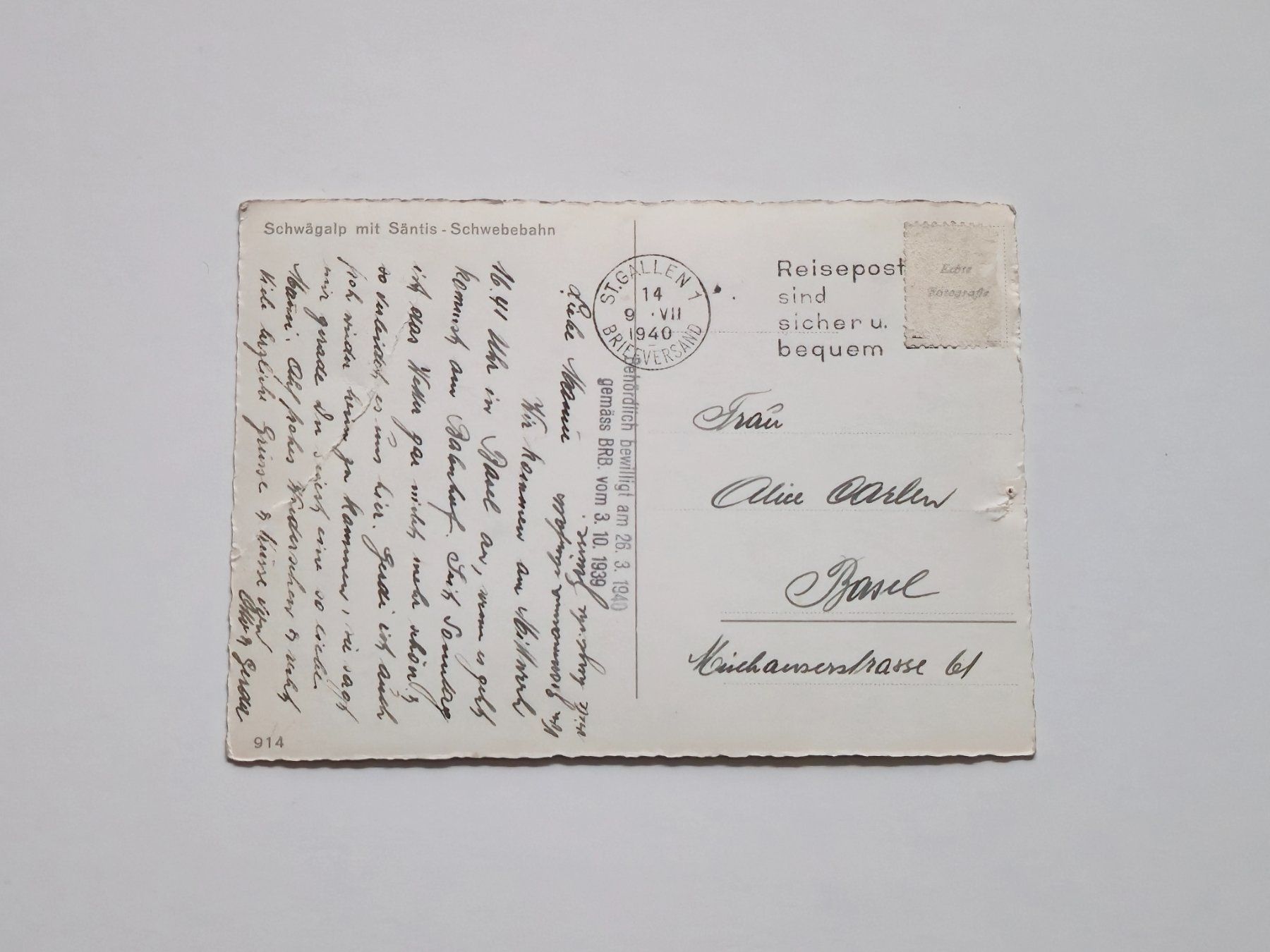 Cartoline postali: AK Schwägalp mit Säntis - Schwebebahn alt – Usato da Dättlikon venduto da Wundertuete_ 1