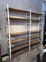 Stahl Regal mit Holzbrettern weiss/Holz guter Zustand