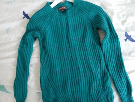 Türkiser Kaschmirpullover – Grösse S
