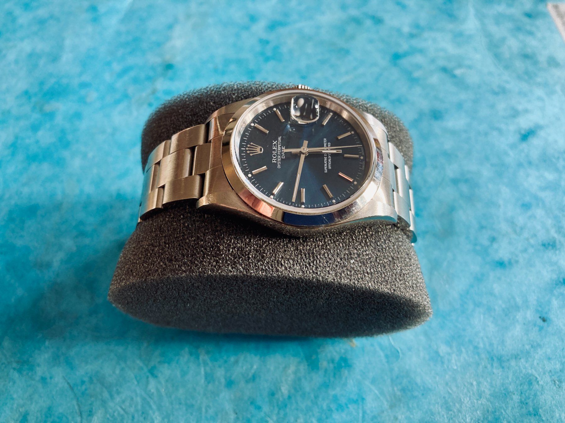 Rolex Uhren: Rolex Oyster Perpetual Date 15200 Blue dial – Gebraucht aus Genthod von Fejmeo 5