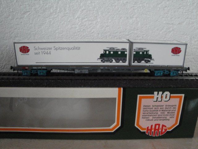 Wagon Porte-conteneurs HO HAG SBB CFF – Container P&O 40' – Ref 391 – Neuf