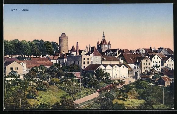 Cartoline postali: AK Orbe, Totale des Ortes – Usato da Berlin venduto da bartko-reher