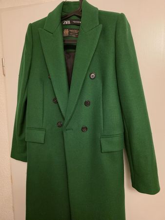 Zara Mantel, Grün, Grösse XS – Perfekt für den Übergang!