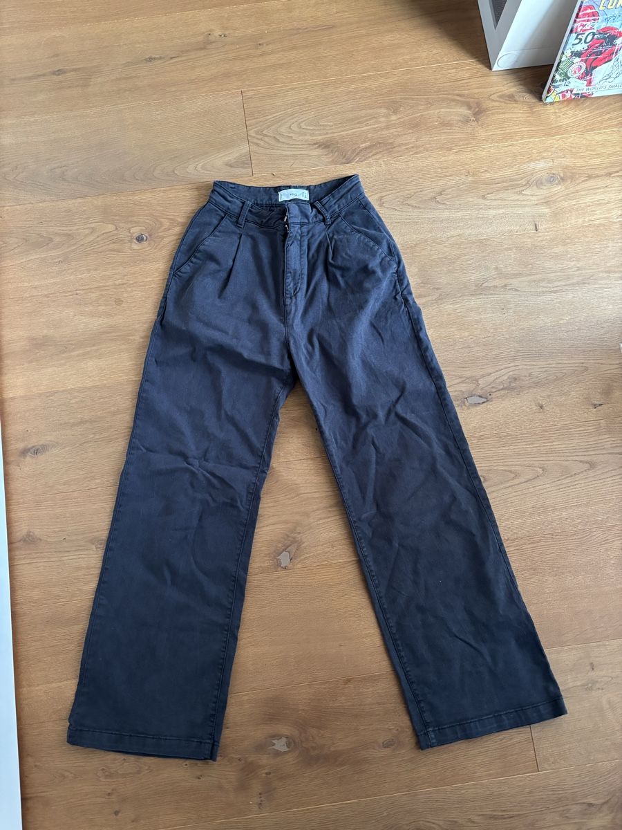 Mango Pantaloni: MNG Wide Leg Trousers Size 32, grey – Usato da Männedorf venduto da giu_wm6d