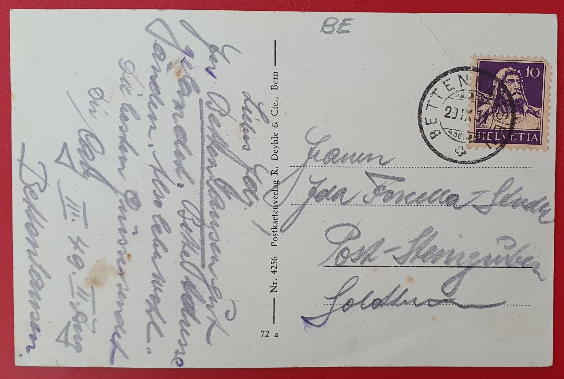 Ansichtskarten: Bettenhausen 1931 – Gebraucht aus Kreuzlingen von Rschweiz1 1