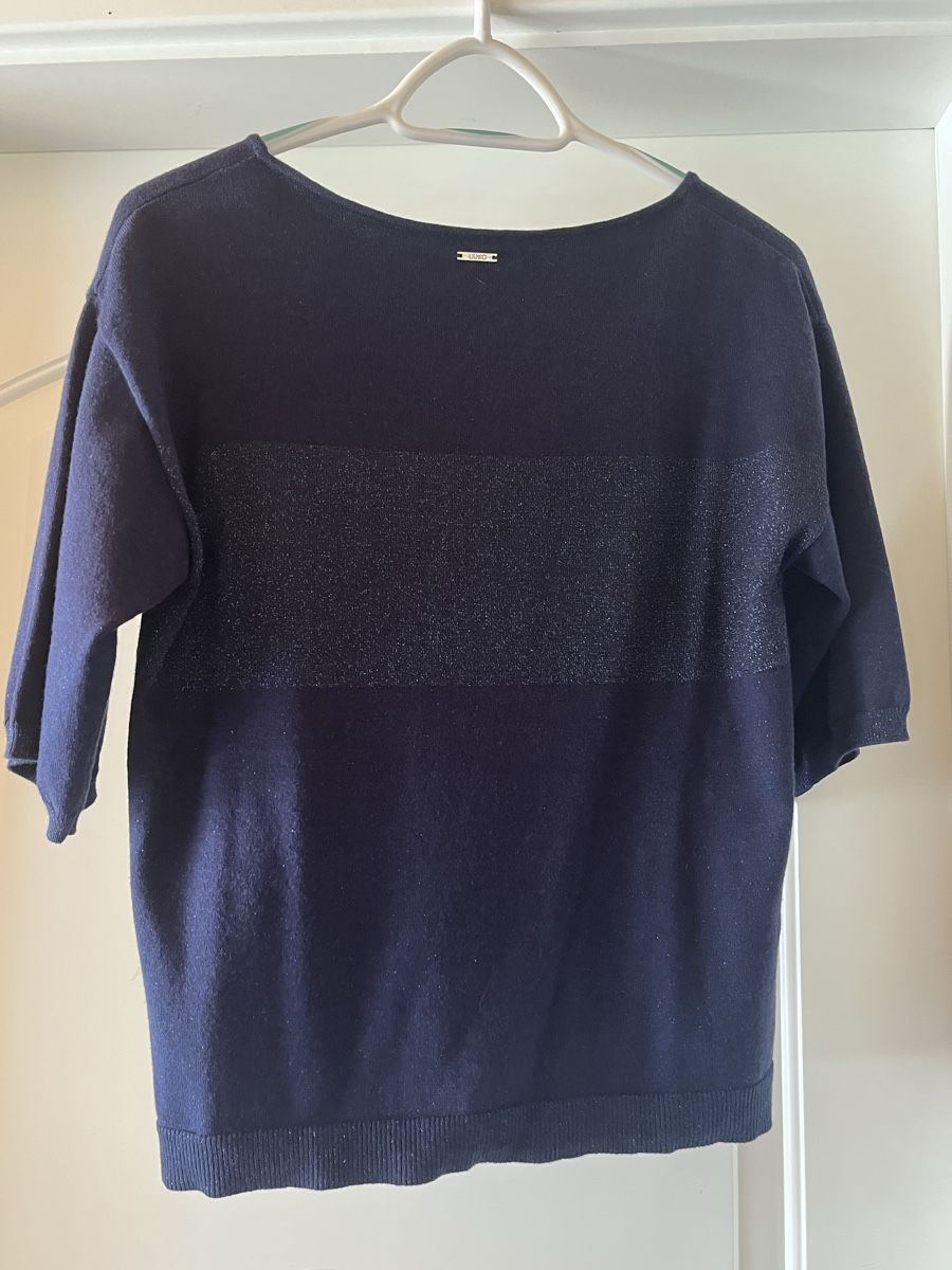 Liu Jo Pulls & Sweat-shirts: Damen Pullover Liu Jo dunkelblau Grösse M gestreift – Neuf (Voir description) à Suhr par nataschaad 1
