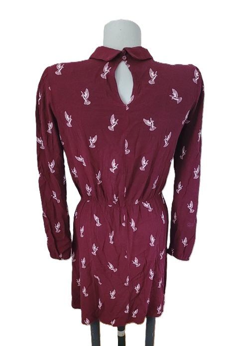 H&M Vestiti: Gemustertes Kleid von H&M Gr. 36 weinrot – Nuovo (secondo la descrizione) da Füllinsdorf venduto da Sunnebliemli7 1