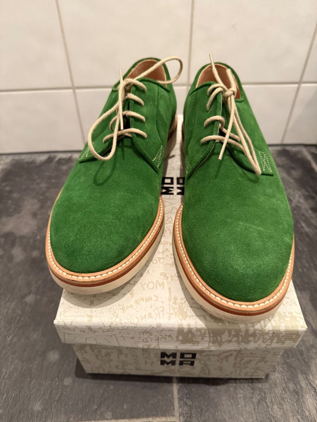Benelli Herrenschuhe: Grüner Schnürer Benelli Gr. 41 – Gebraucht aus Chur von spicebone