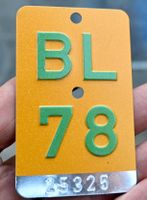 Mofanummer BL 78 - 25325 - TÖFFLINUMMER guter zustand