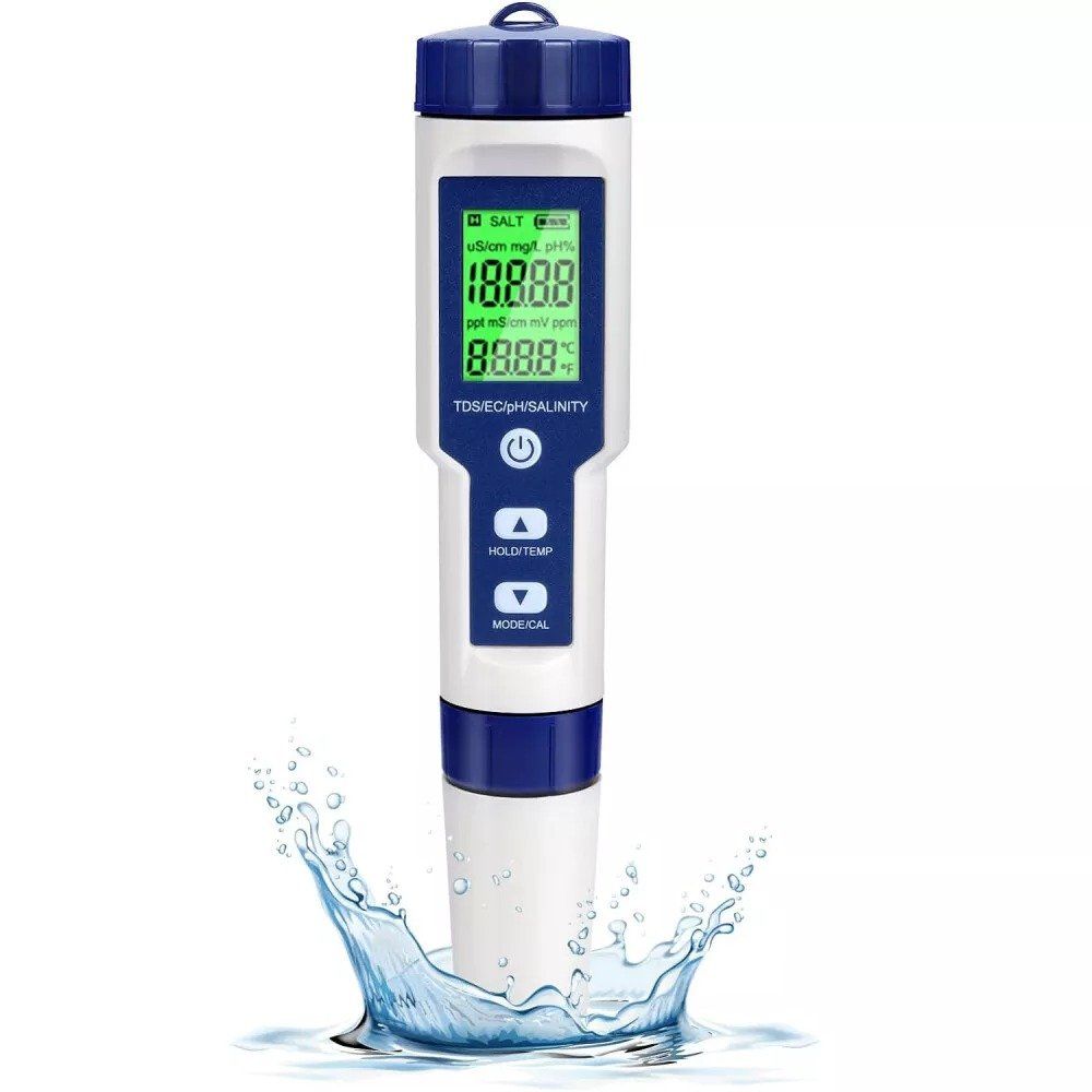 Misurare: Messgerät Digital PH TDS EC 5in1 Wassertester Mit leuchtung – Nuovo (secondo la descrizione) da Kirchdorf AG venduto da Restposten110 9