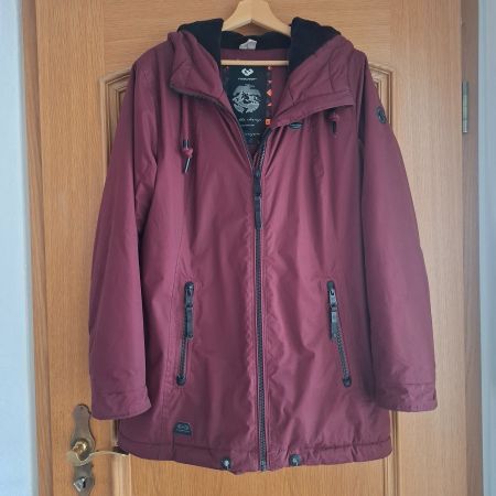 Damen Winterjacke, bordeauxrot, Gr. XL