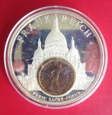 Medaillen: Geld Europa - Frankreich  - 50 mm versilbert – Neu und originalverpackt aus Luzern von Horoskop1 2