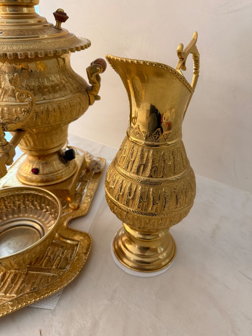 Teiere: Goldener Samowar Teekocher Set Vintage – Usato da Abtwil SG venduto da akbones 2