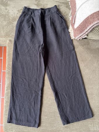 H&M-Sommerhose, Größe 38, schwarzes Leinen