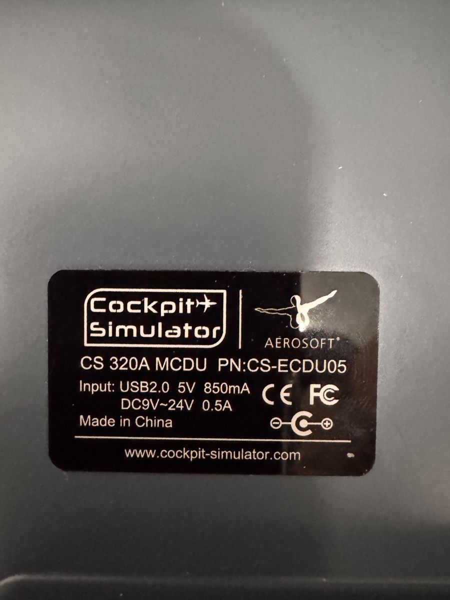 Console: Aerosoft CS 320A MCDU FS2020 Flight Simulator New – Usato da Binz venduto da myswiss 3