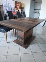 Table extensible 1,60/0,90+0,50 , marò foncé nature+ 4 chais
