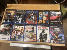 Lot de 10 jeux PS2 : GTA III, Sims, FIFA Street, Max Payne 2