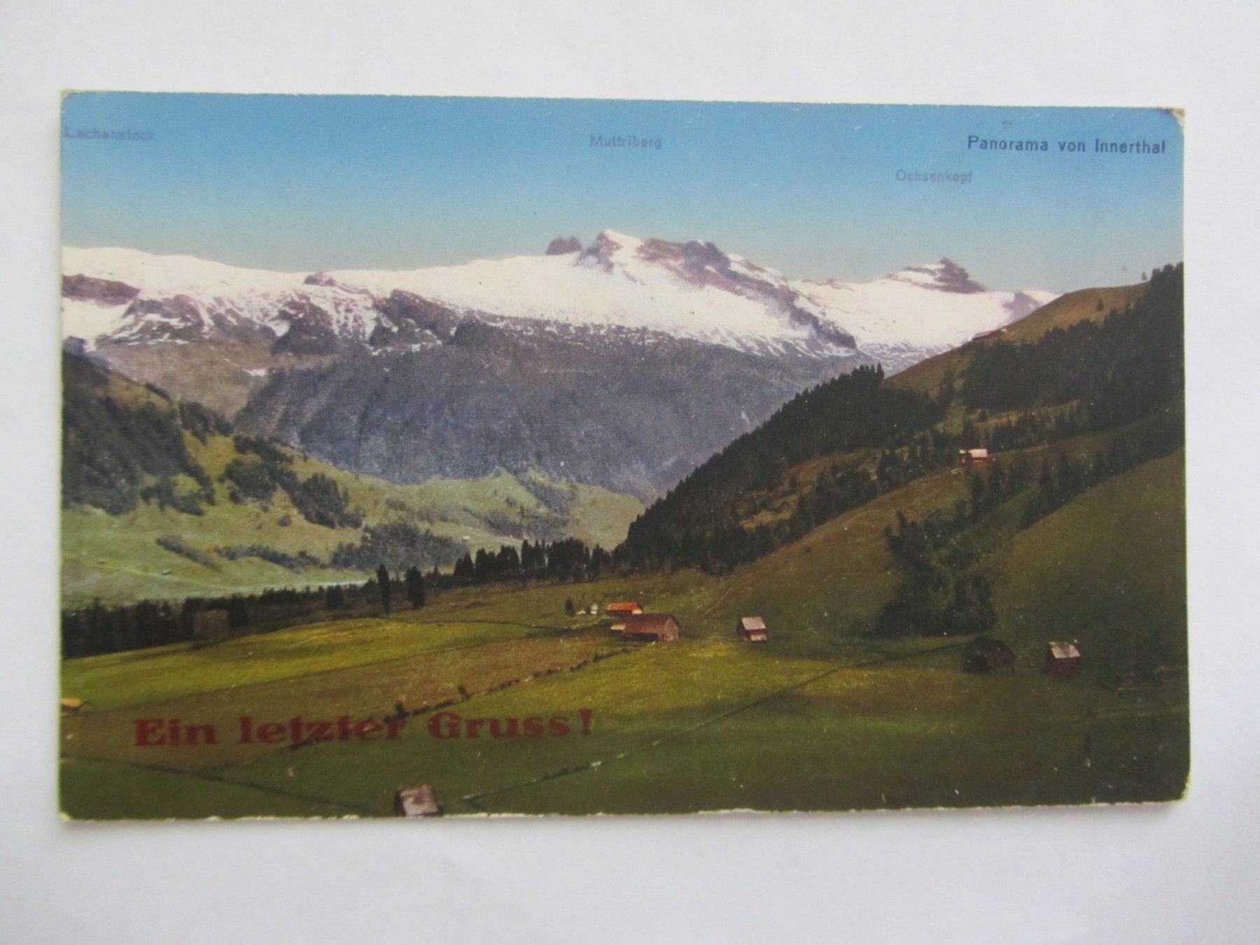 Cartoline postali: Alte Ansichtskarte, Panorama von Innerthal, Ein lezter Gruss – Usato da Malters venduto da moc_z8d9 2