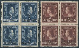 FL - 1951 - Fürstenpaar - Viererblock - postfrisch **
