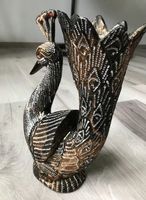 Weihnachten Dekoration Kupfer Eisen Metall große  Pfau