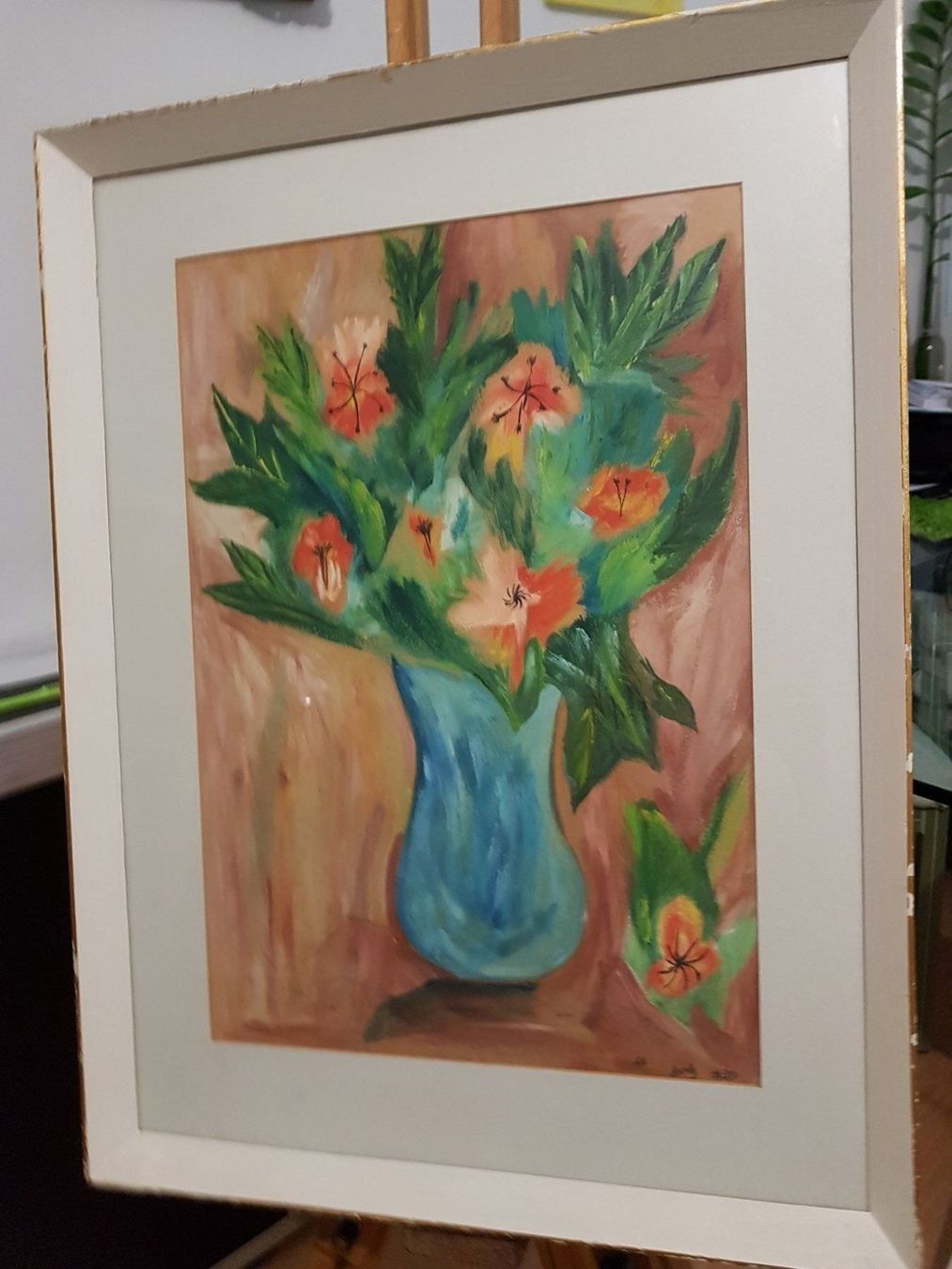Gemälde: Wunderschönes Blumenstillleben Aquarell (1966) – Gebraucht aus Glattbrugg von casabelavista 2