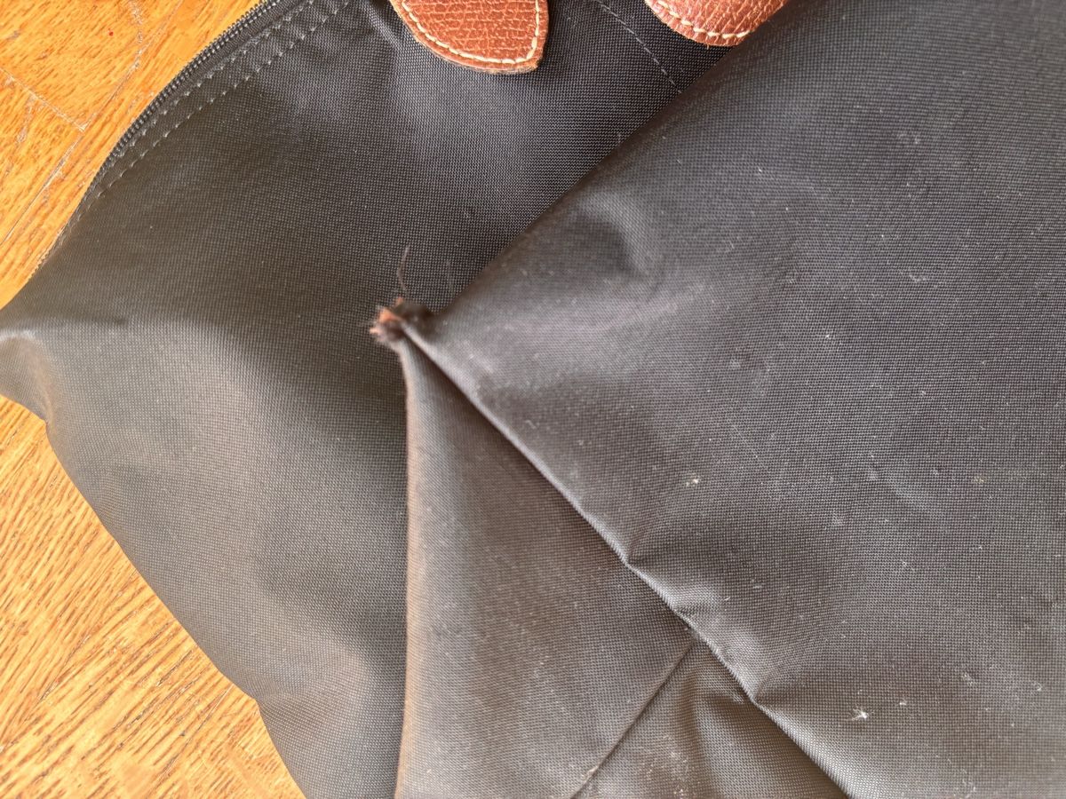 Longchamp Borse: Longchamp Le Pliage shoulder bag black leather, used – Usato da Zürich venduto da val_vbn2 6