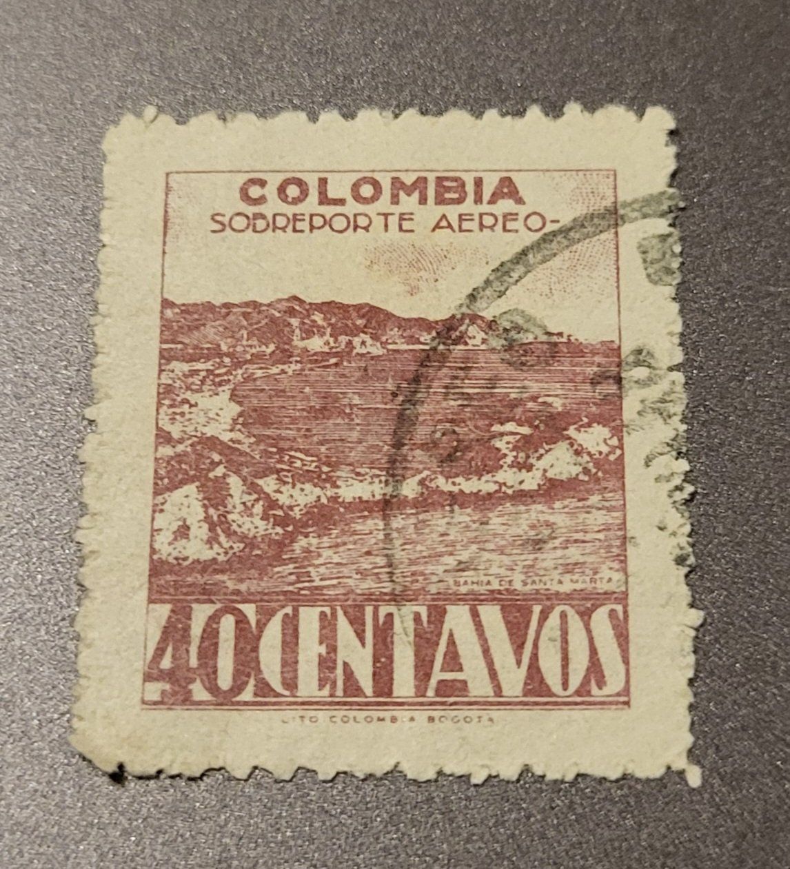 Alle Briefmarken: Kolumbien 1945 alte briefmarke – Gebraucht aus St Gallen von Stampsalshobby