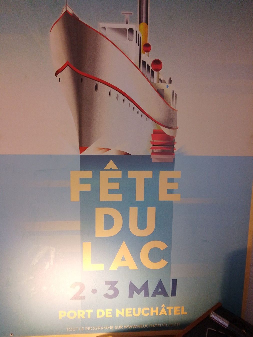 Poster & Bilder: Affiche bateau à vapeur "Le Neuchâtel" – Gebraucht aus Biel/Bienne von frenetic 3