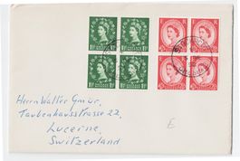 GB 1952, Wielding Serie (1 ½ und 2 ½) im 4er Block Ersttag