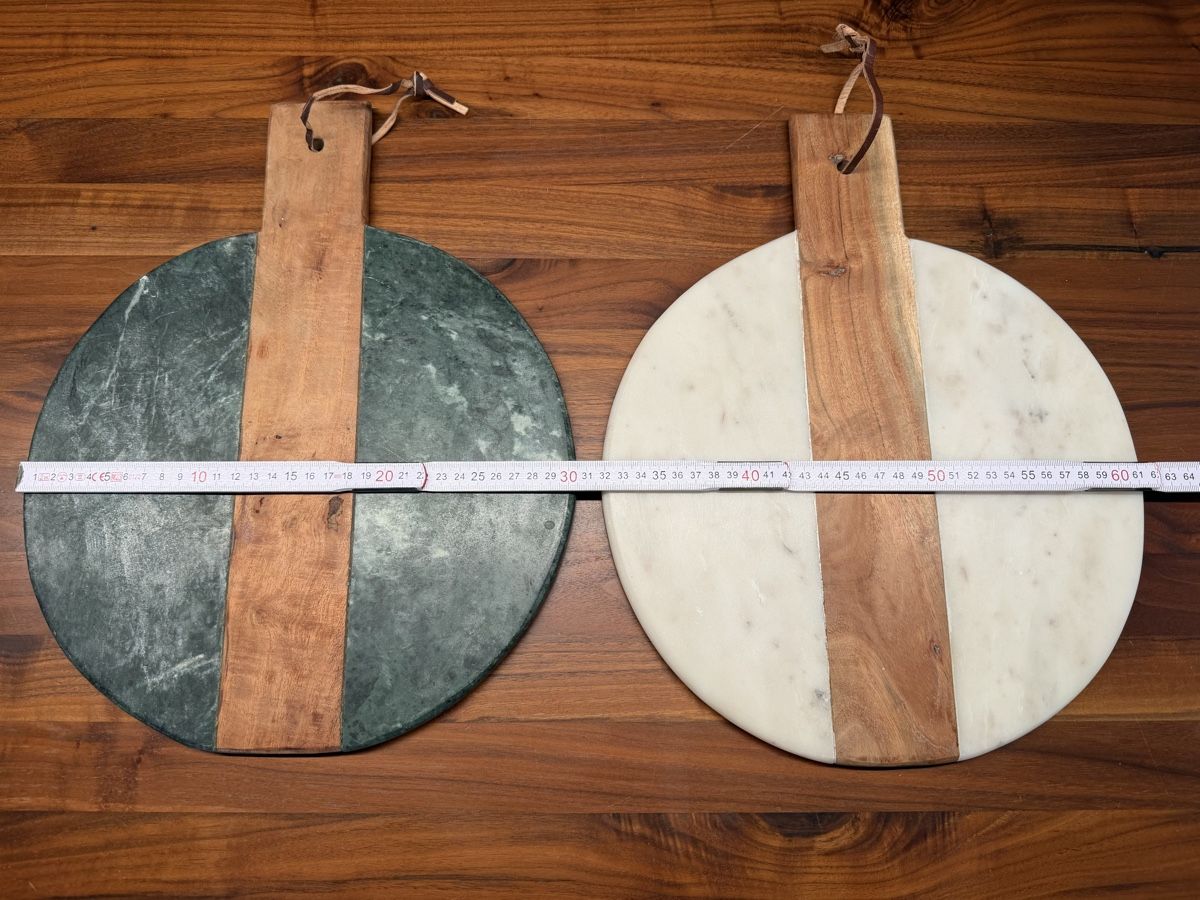 Piatti di portata: Marmor Schmeidebrett / Platte , 2er Set, ca 30cm Durchmesser – Nuovo (secondo la descrizione) da Dübendorf venduto da mimamedusa