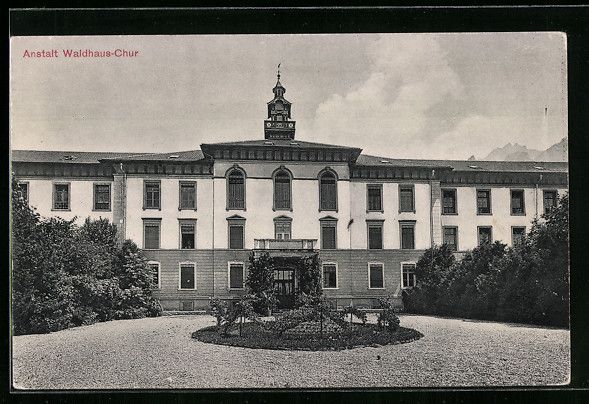 Cartoline postali: Chur, Anstalt Waldhaus, Frontansicht mit – Usato da Berlin venduto da bartko-reher