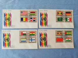 UNO Flaggenserie 1985 auf FDC