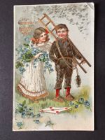 Postkarte Präge-Litho 1910 Neues Jahr  (P810)