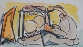 Magnifique peinture sur carton