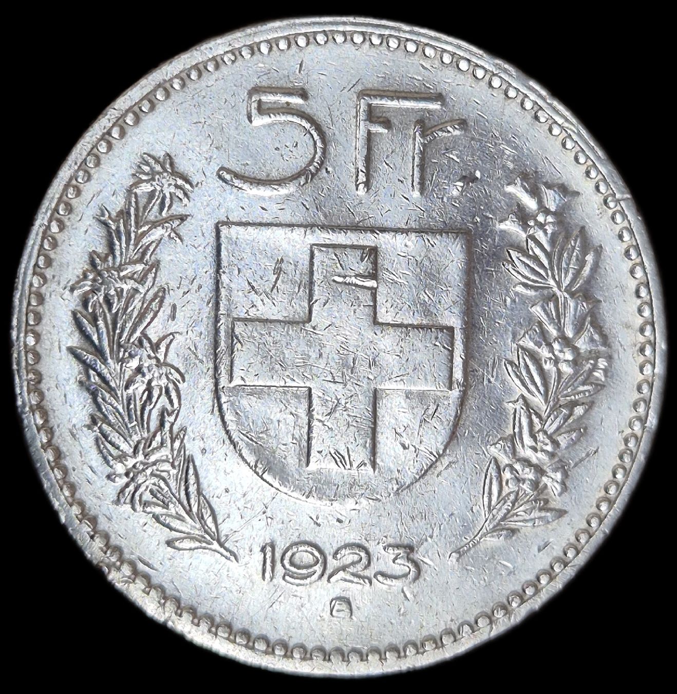 Tutti le monete: Top Silber 5 Franken 1923 – Usato da Grenchen venduto da Grenchen_Coins 1