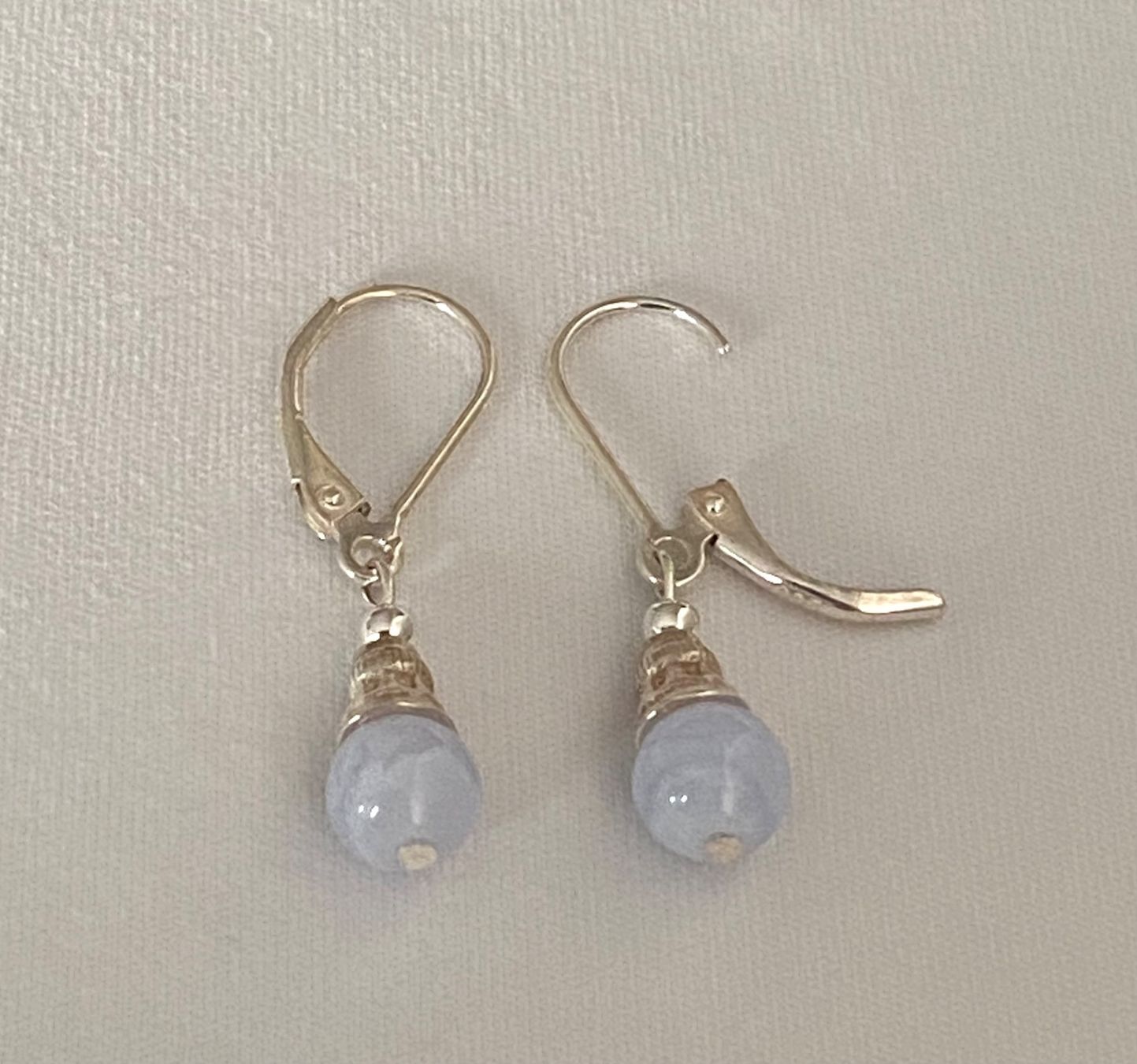 Orecchini pendenti & Orecchini a lobo: Silber Ohrringe / Ohrhänger blauer Chalcedon Edelstein – Nuovo e nell'imballaggio originale da Zuzwil SG venduto da Lemliskat 2