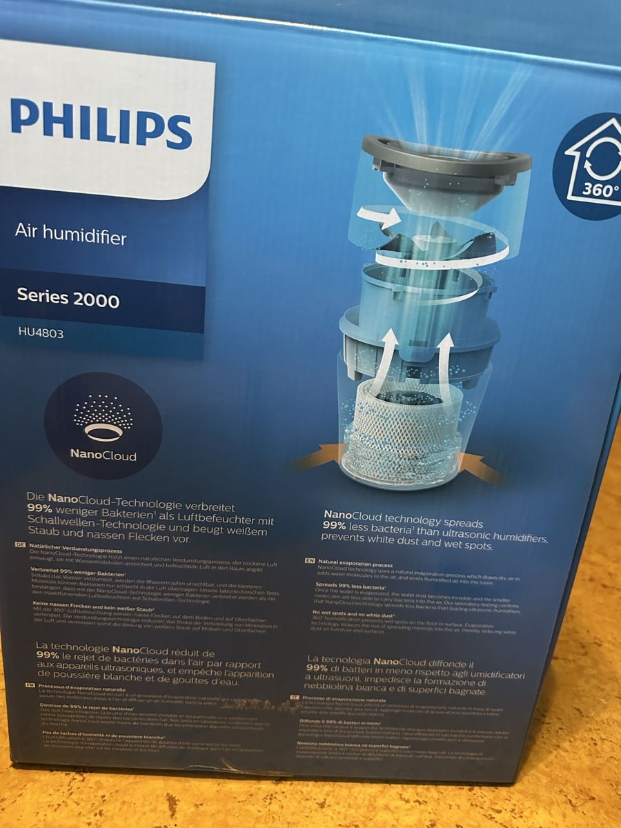 Philips Luftbefeuchter: Philips Luftbefeuchter Series 2000 HU4803 Weiss/Grau – Gebraucht aus Geroldswil von MD1704 6