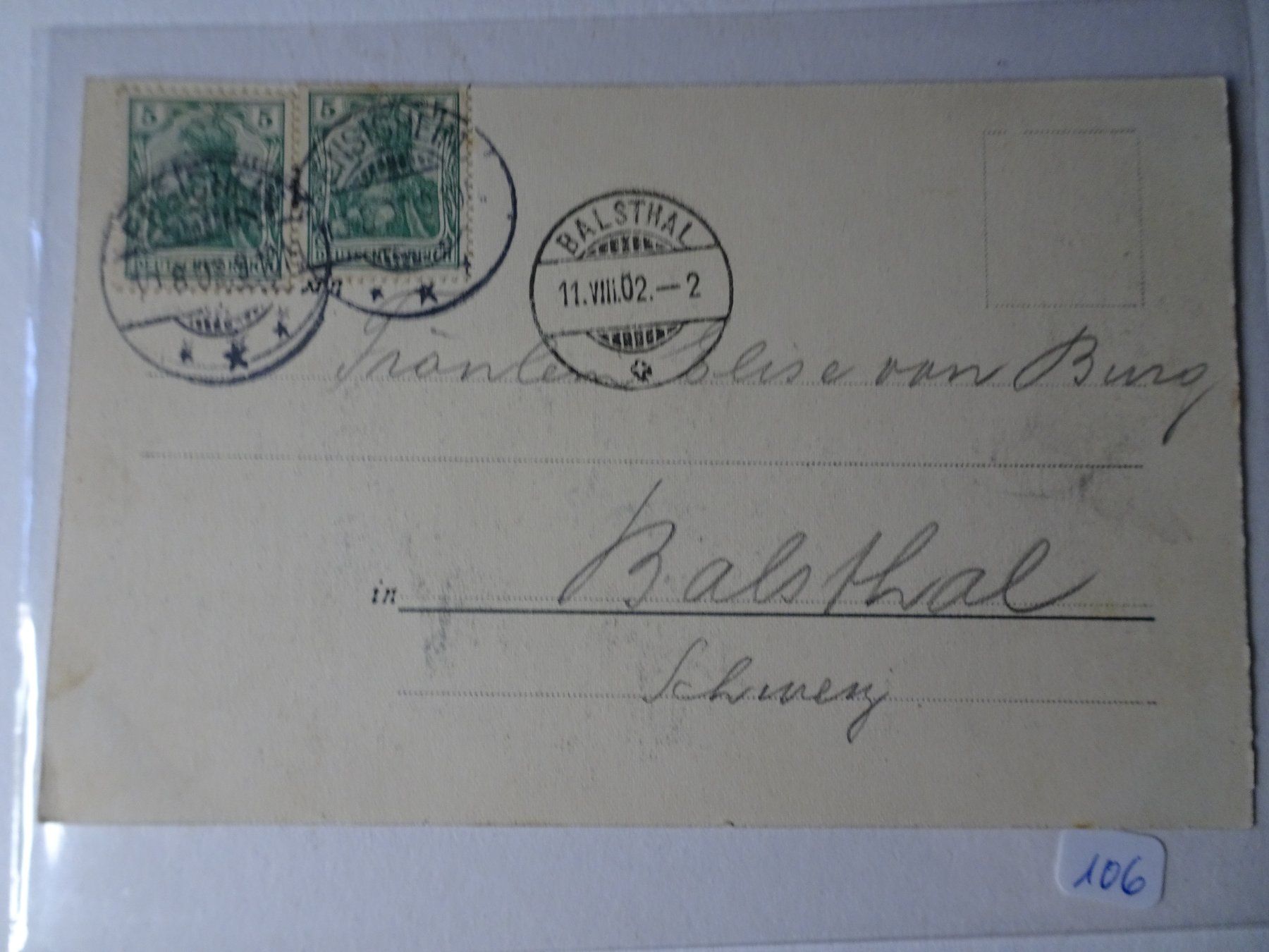 Cartoline postali: Alte Ansichtskarte Ensisheim Hotel Krone frankiert 1902 – Usato da Schönenwerd venduto da schnitzunddrunter 1