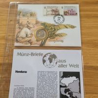 Münzbrief Lettre Monnaie Honduras 1987