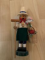 Dekofigur Räuchermann Gärtner, Holz, Vintage, Top Zustand