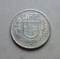 ++ 5.- Franken 1931 - 10* über Kopf