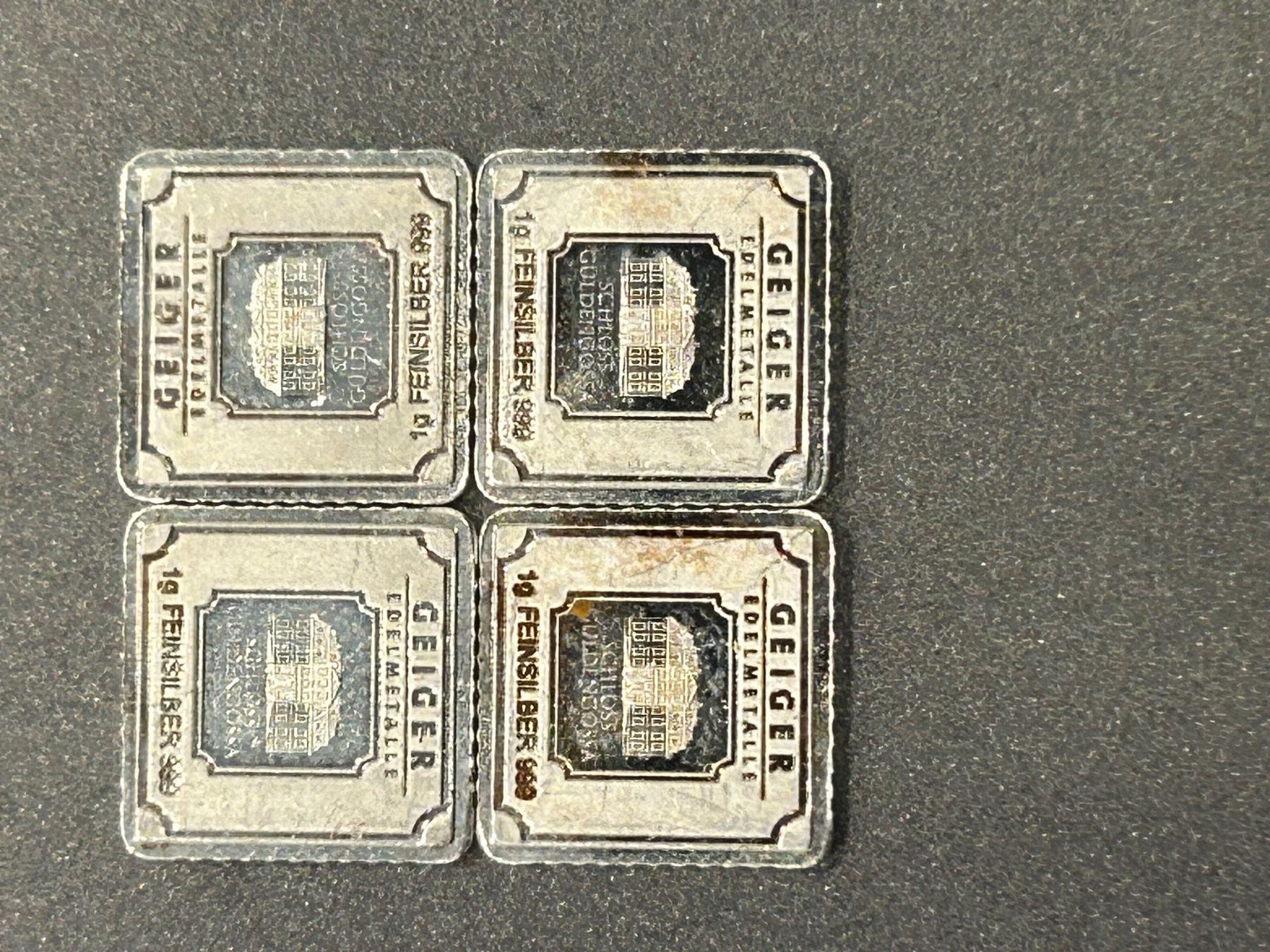 Edelmetalle: 4 mal 999er silber barren – Gebraucht aus herisau von hb_gold 1